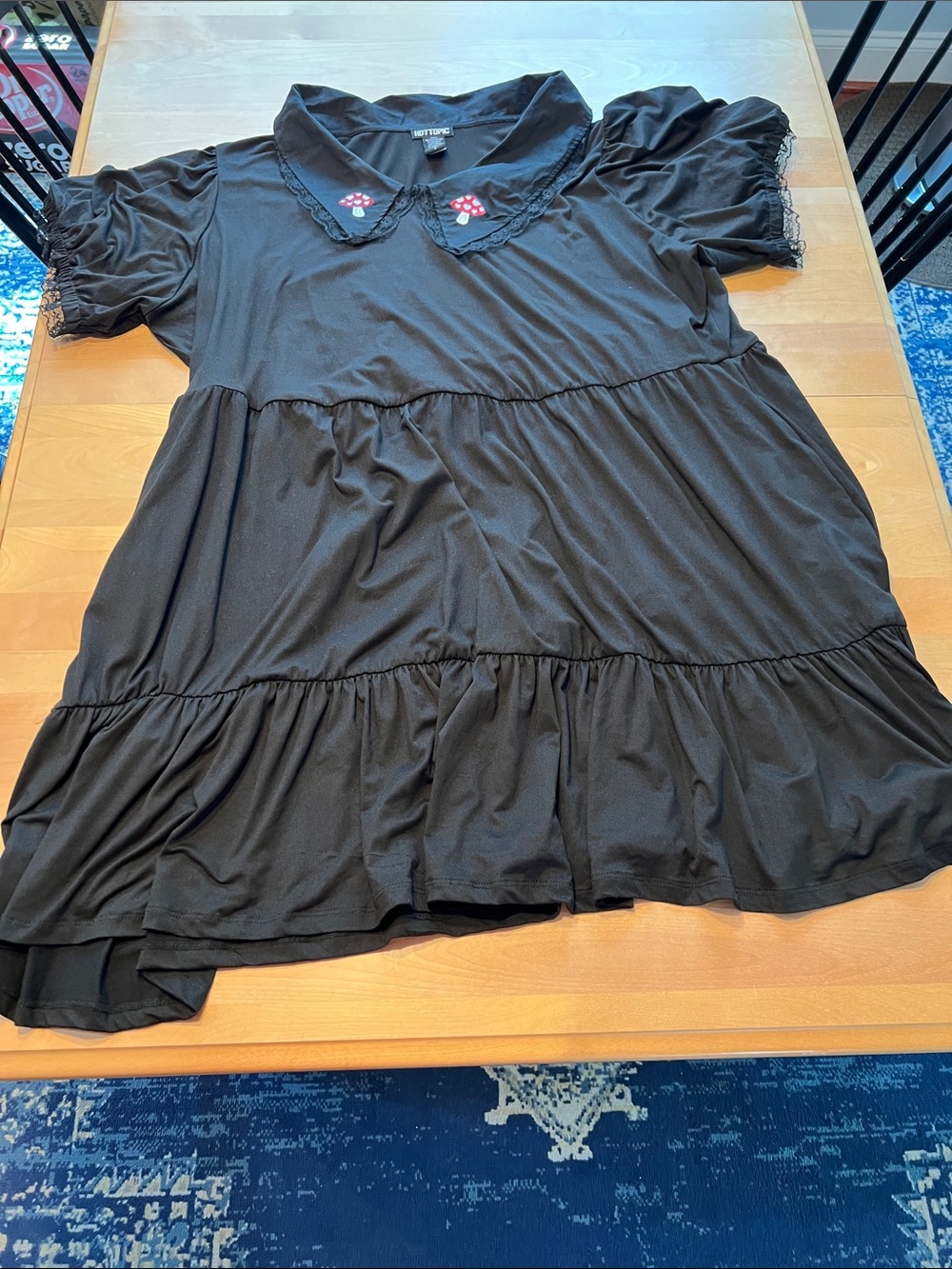 Hot Topic plus size 4  4x black mushroom dress with Peter Pan collar retro